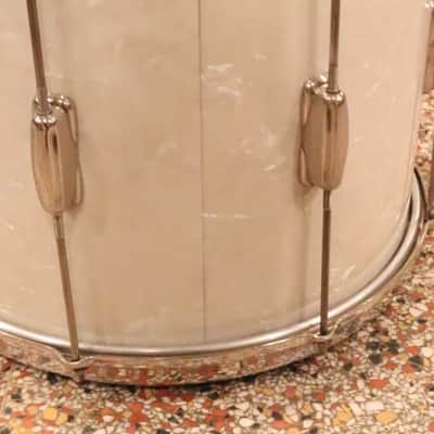 Slingerland 12X15" Snare Drum White Marine Pearl NOB Hardware Vintage 1950's image 4