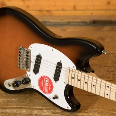 Squier Sonic Mustang - Maple - 2-Colour Sunburst image 5