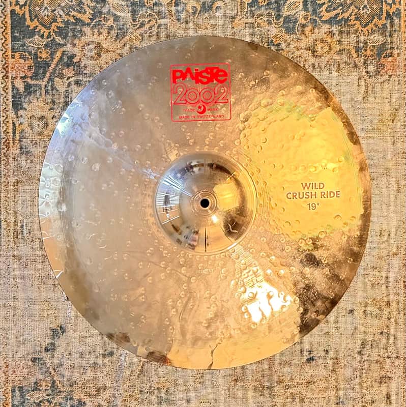 Rare PAISTE 2002 WILD CRUSH RIDE 19” 1754 g Reflector BIG BELL FULL Crash Ride! Discontinued! CLEAN! image 1