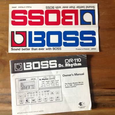 Boss Dr Rhythm DR-110 Graphic -  Original Instruction manual and stickers only (no drum machine) image 1