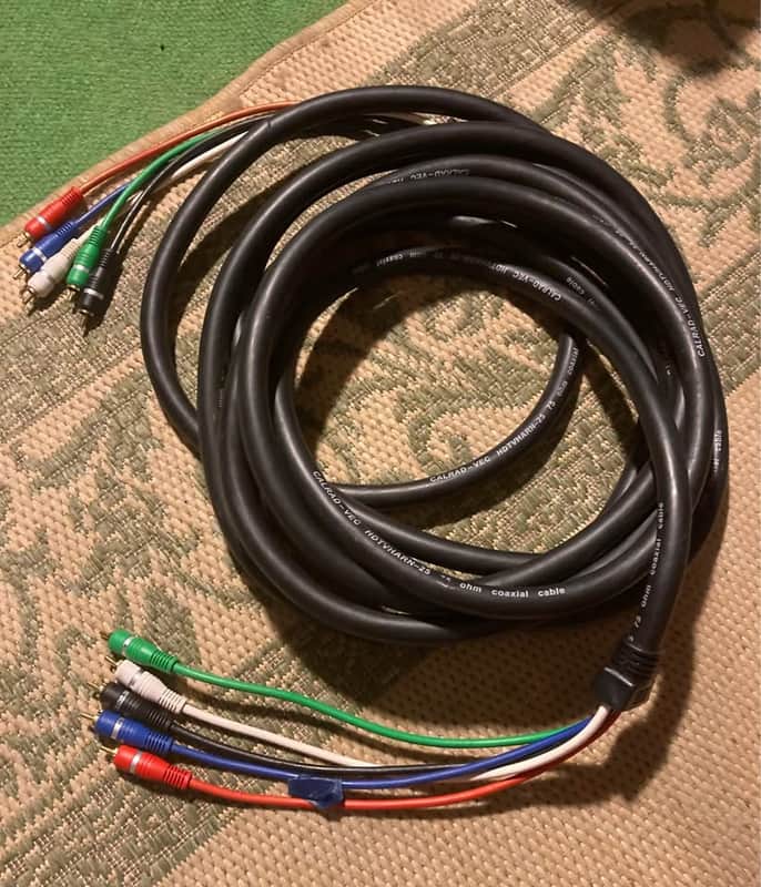 Calrad Vec professional 5 channel audio video rca snake 25’ cable image 1