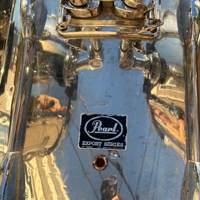 Pearl Export Series 5-Piece Drum Kit & Pearl ISS Pair - Cool Chrome Wrap Finish image 4