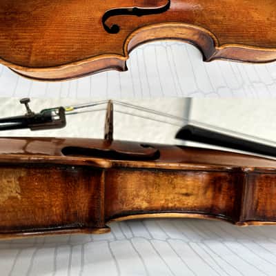 Antique 4/4 Violin - Labeled “Ruggeri 1675” Cremona - Flamed Maple Back - Complete Outfit with Case, Bow & Certificate - VIDEOS image 12