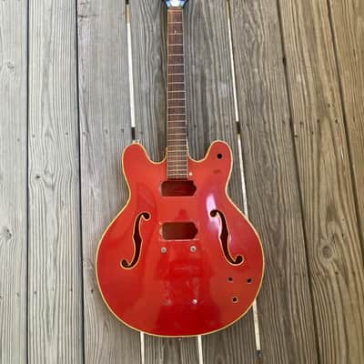 PROJECT Mosrite Celebrity vintage, electric guitar project 60s - Red husk electric guitar image 2