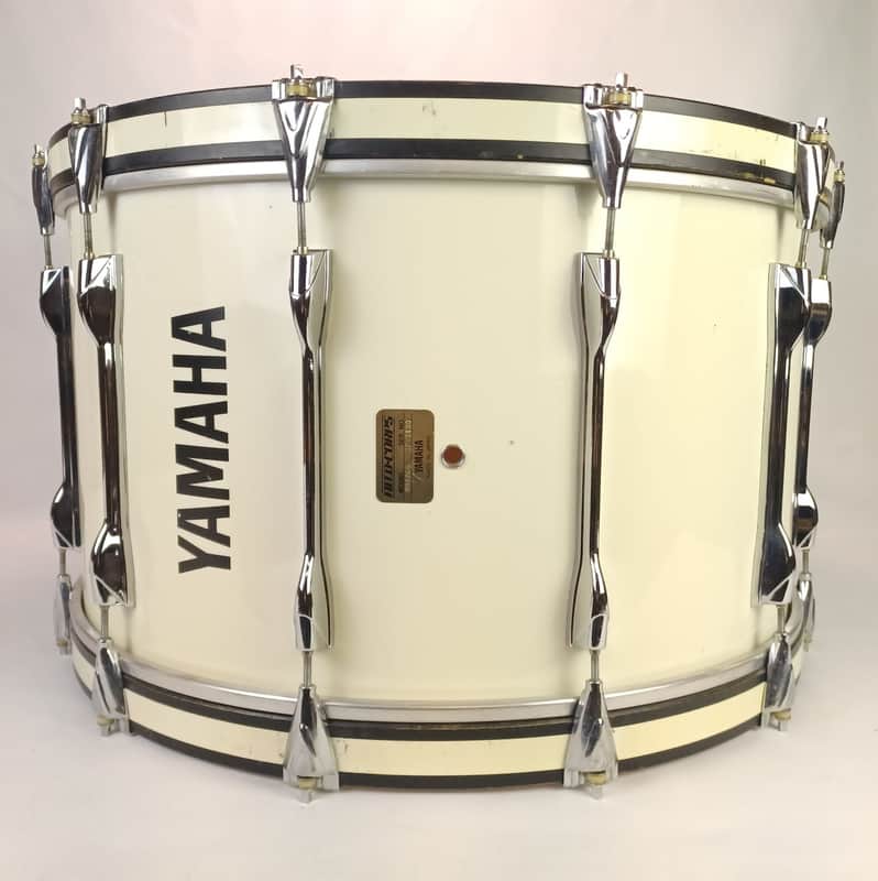 Yamaha 14x26"Field Corps Bass Drum Piano White MB826U Japan Vintage 80s Marching image 1