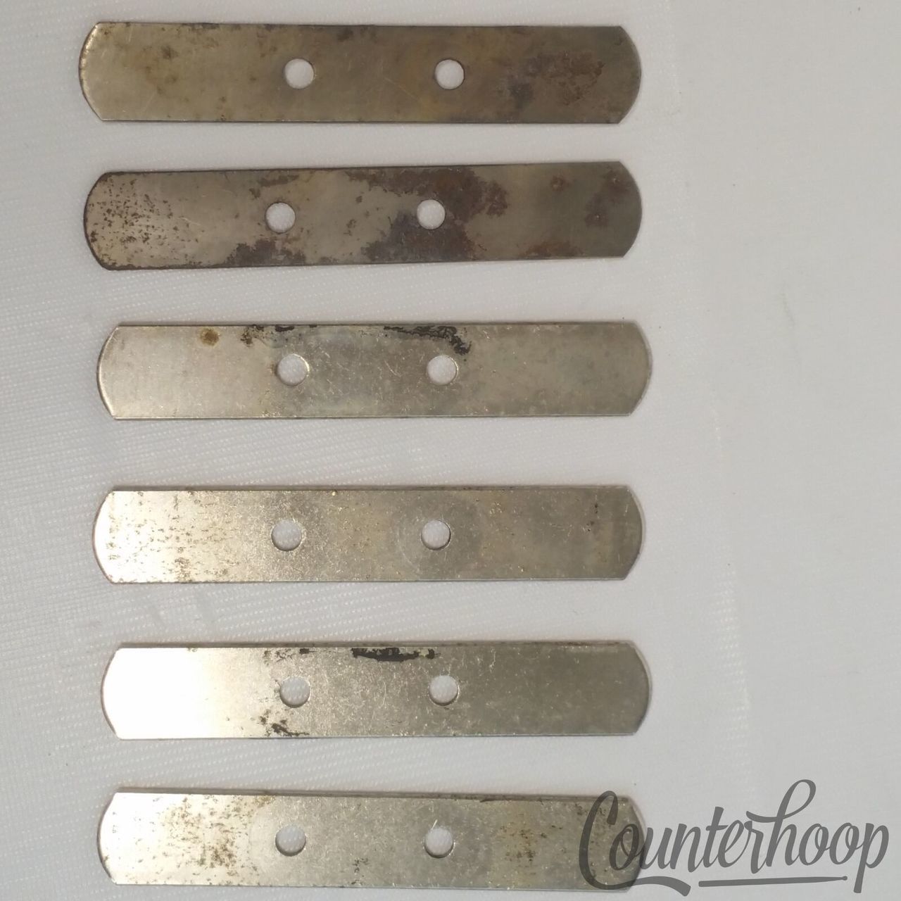 Slingerland/Leedy 6x Timbale Drum Lug Spacers Nickel Washer Brackets Vintage 50s — main photograph