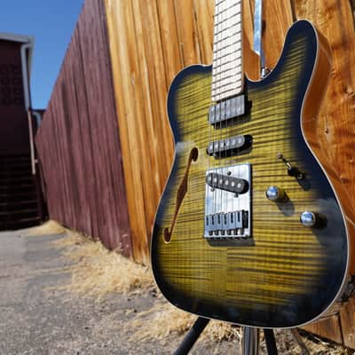 Schecter USA CUSTOM SHOP MASTERWORKS PT Nashville S/H Olive Green Sunburst w/ Tolex Case (2022) image 12
