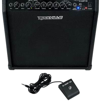 Rockville G-AMP 30 Watt Guitar Amplifier+Guitar USB A Interface Recording Cable image 2