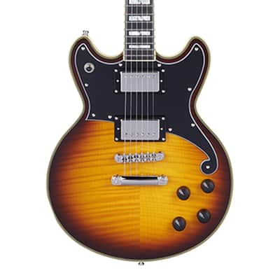 D'Angelico Deluxe Brighton Electric Guitar - Vintage Sunburst - Open Box image 3