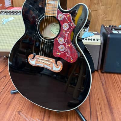 Epiphone J-200 EC Studio Acoustic Electric Guitar- 2025- Ebony- New! image 5
