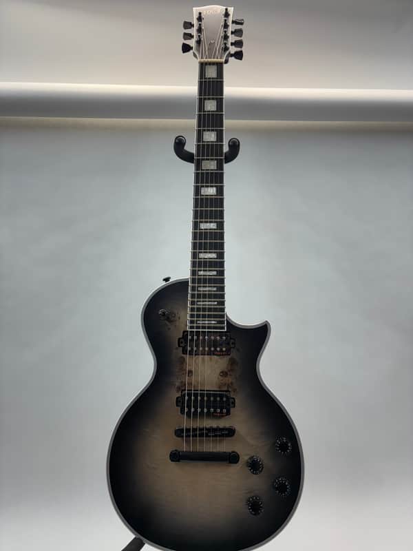 10S GF Modern 7 String Quilted Maple Single Cut Electric Guitar - Black Burst image 1