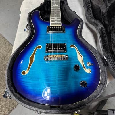 PRS SE Hollowbody II Electric Guitar - Faded Blue Burst w/OHSC & PLEK*D #782 image 16