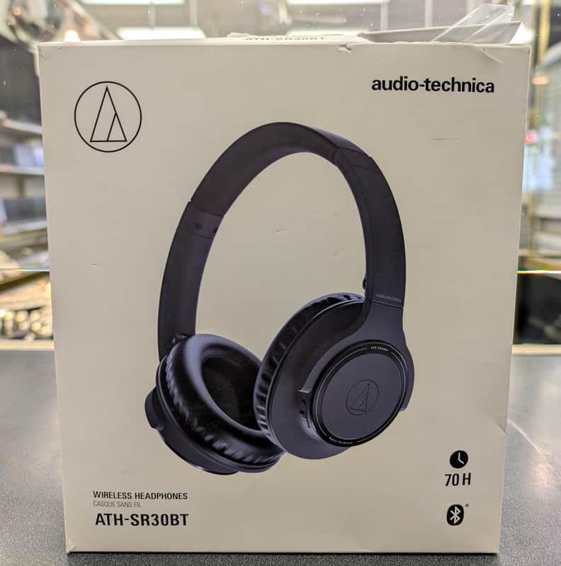 Audio-Technica ATH-SR30BT Bluetooth Headphones Black Open Box 70 Hour Battery image 1