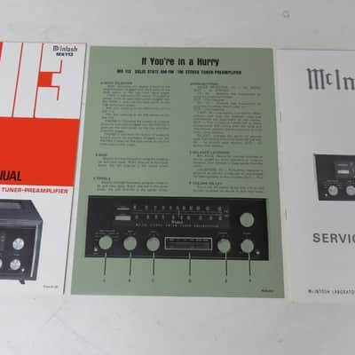 MCINTOSH MX 113 PREAMP/TUNER ORIGINAL BOX SERVICE & USER MANUAL + COVER SERVICED image 16
