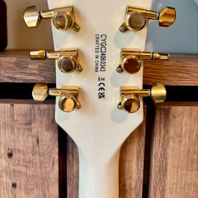 Gretsch Chris Rocha Signature Electromatic Broadkaster Jr. Center-Block Vintage White image 14