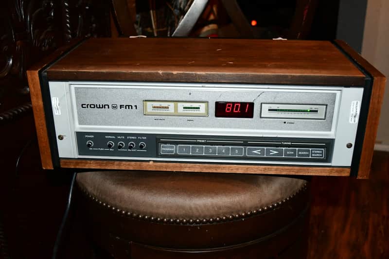 Crown International Radio Electronics FM1 Digital Tuner with wooden case Vintage sep25 #22 1979 - wood image 1