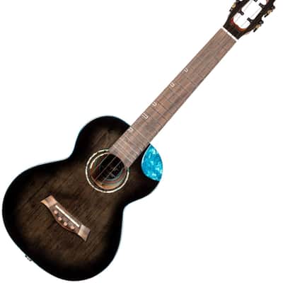 Flight Nighthawk EQ-A Royal Series Solid Spruce Top Mahogany Neck 4-String Acoustic-Electric Tenor Ukulele w/Gig Bag, Pickup & Humidifier image 4