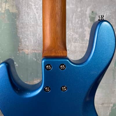 Sadowsky MetroExpress 21-Fret Vintage M Bass Roasted Maple Fingerboard 4-String - Solid Ocean Blue Metallic High Polish image 9
