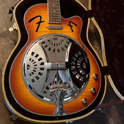 Fender FR-50CE Spruce/Mahogany Resonator 2009 - Sunburst image 6