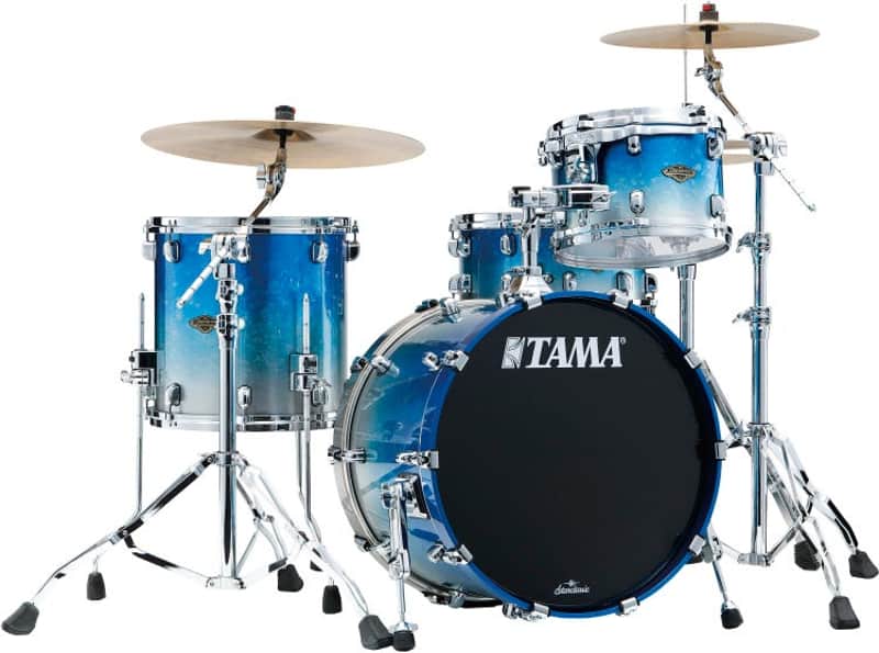 Tama Starclassic Walnut/Birch WBS30RS 3-piece Shell Pack - Molten Blue Ice Fade image 1