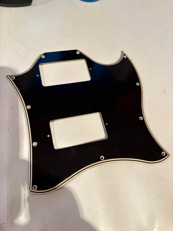 Gibson SG Standard Full Face Pickguard 5 ply Black & Cream Made in USA NO BRIDGE POST HOLES image 1