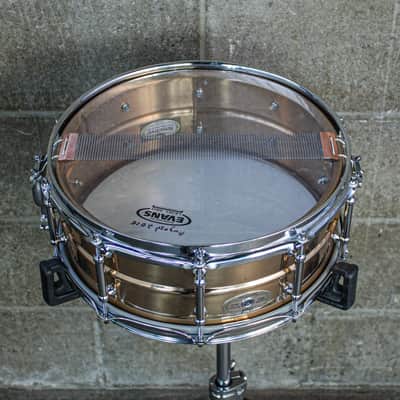 Pearl 5.5" x 14" Pearl Bronze Sensitone Snare Drum with Tube Lugs - Early 2000's image 13