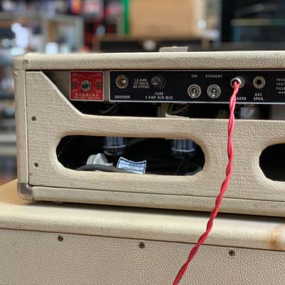 1963' USA made Fender Bandmaster transition era Blonde Tolex Head & Cabinet - AB763 circuit image 3