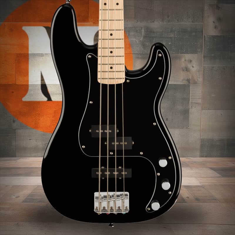 Squier Affinity Series Precision Bass PJ - Maple Fingerboard - Black Pickguard - Black image 1