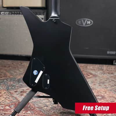 ESP LTD James Hetfield Signature Snakebyte Electric Guitar - Satin Black with Hardshell Case image 2
