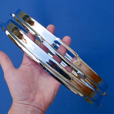 Slingerland Stick Saver Snare Hoops Pair 14" 10 Holes 70s COS image 9