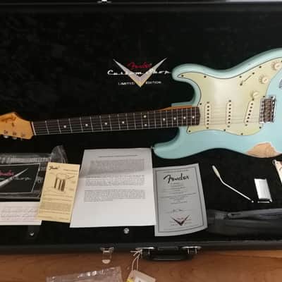 Fender Stratocater Custom Shop Relic 62 L.E. Namm 2007 Daphne Blue Abigail Ybarra handwound 2007 - Daphne Blue image 1