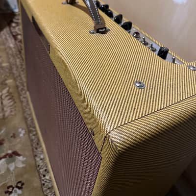 Brian Setzer's Evil Twin! Fender Twin 5D8-A Narrow Panel 25-Watt 2x12" Guitar Combo 1955 - Tweed image 3