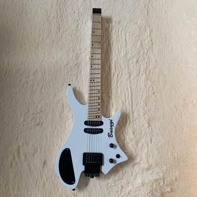 4 String Short Scale Neck Through Bass/6 String Tremolo Busuyi Double Sided, Headless Guitar Fanne image 2