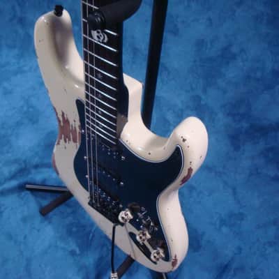 Custom Strat Nitro White Relic "Stars & Skull" 2018 image 13