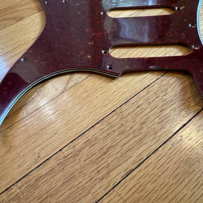 General Vintage Tone 1962 Nitrate Celluloid Strat Pickguard + Vintage White Covers/Knobs/Tips Set — Pre-CBS Spec Bundle image 3