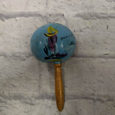 Unknown "Miami Beach" Blue Mexican Maraca Shaker image 2