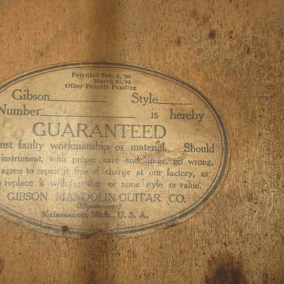 1914 Gibson L-1 Brown w/ Original Case image 8