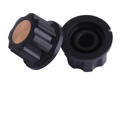 Mini Guitar Potentiometer Control Knobs Volume Tone Knobs Effect Pedal Knob 6Mm Shaft Black With Gold Cap For Guitar Bass Or Effect Pedals And Amps Set Of 4Pcs. image 6