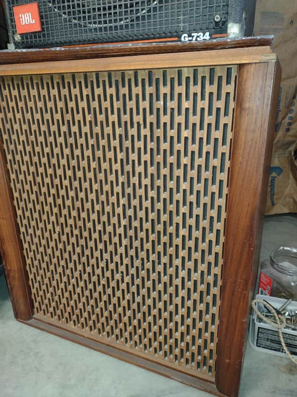 JBL 15 Horn D130 15 Inch Speaker LE 175 Driver With A Potato Masher Horn Crossover Is An N 1200 1960 TO 1975 Wood image 1