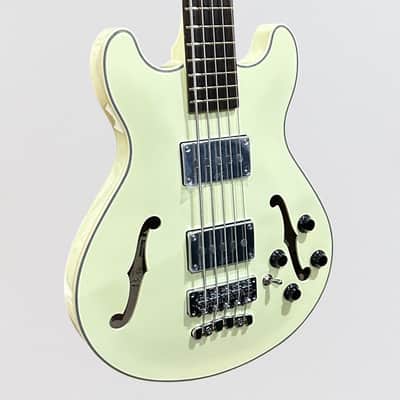 Warwick RockBass Star Bass 5-string Hollowbody Electric Bass - Solid Crème White image 2
