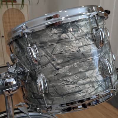 Slingerland "New Rock" Outfit Drum Set 1970s - Light Blue Pearl image 10