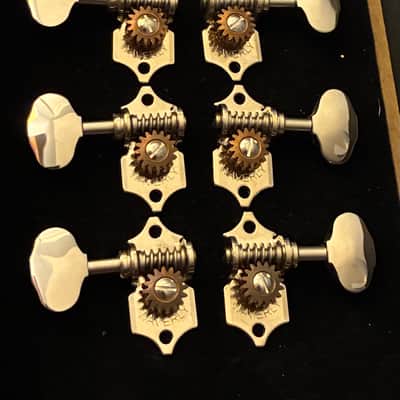 Waverly Tuners Nickel Butterbean knobs for Solid Peghead image 2