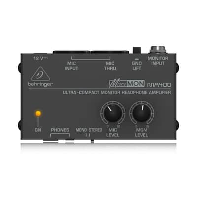 Behringer Micromon MA400 Ultra-Compact Monitor Headphone Amplifier, 15Hz-25 kHz Bandwidth, 2 kOhms Input Impedance image 12