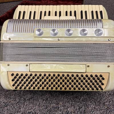 Scandalli small Piano Accordion, White image 6