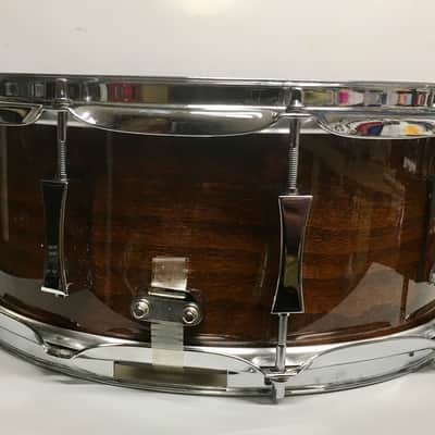 Pork Pie PP65X14LS Little Squealer 6.5x14" Birch/Mahogany Snare Drum  Lacquer - Walnut finish? includes Humes & Berg Tuxedo Soft Case image 4