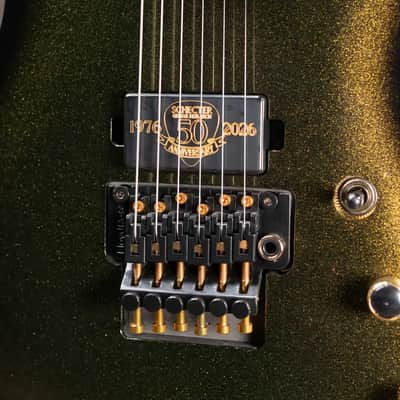 Schecter Avenger FR-S 50th Anniversary Electric Guitar - 50th Gold Burst image 7