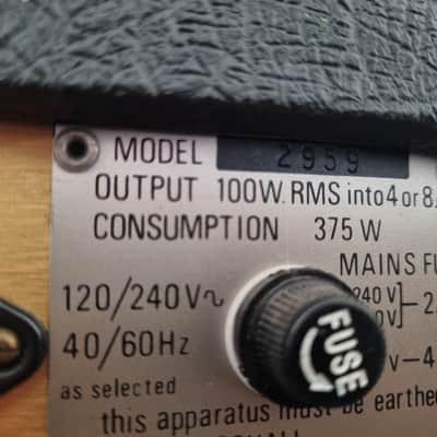 Rare 1979 Marshall JMP Super Lead 2959 100W w/boost+reverb image 5