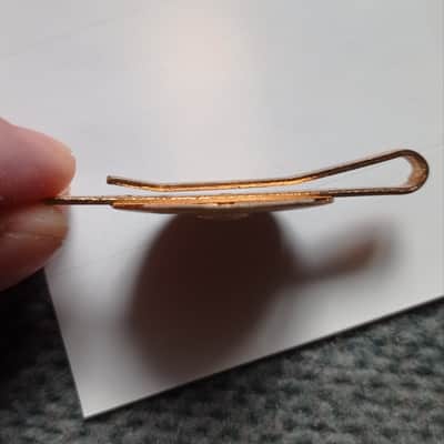 Paiste Rare, Collectable, Vintage top tie clip "gold coloured" 70s-80s  - Brass ( "Gold") image 7