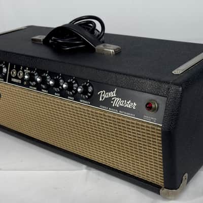 Fender Band Master BlackFace 40 Watt Tube Amplifier Head 1967 - Black image 3