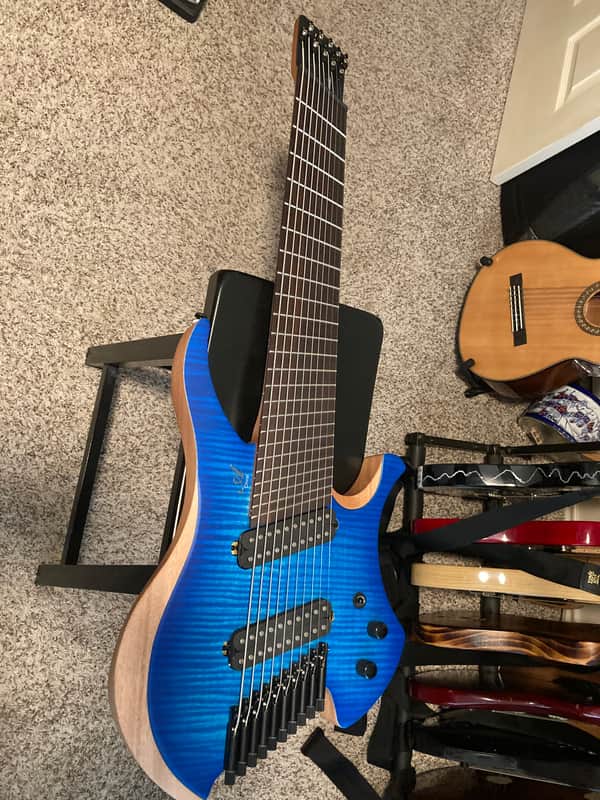 Agile 10 String Fan Fret Headless Electric Guitar CHIRAL PARALLAX 102528 RN CEP Oceanburst w/ HSC image 1